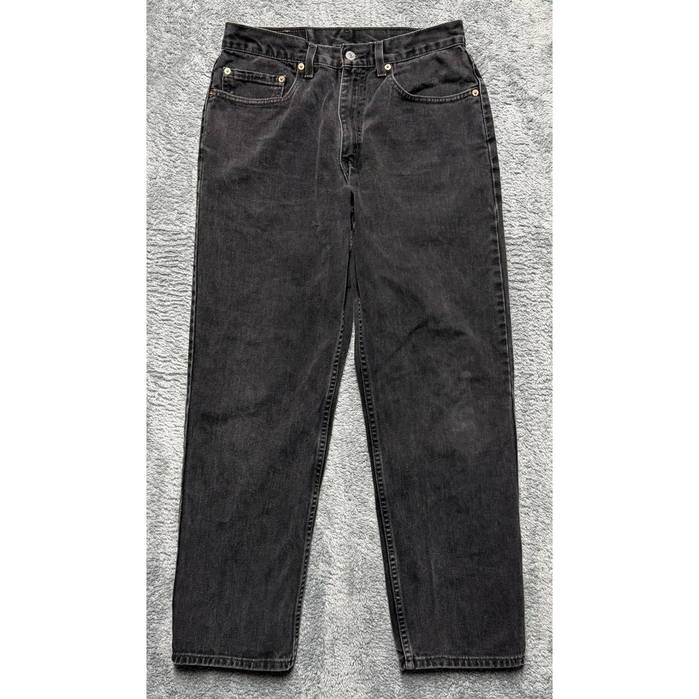 Vintage Levis 550 Jeans Mens 30*x29* Black Relaxed Fit Straight Leg Grunge Y2K